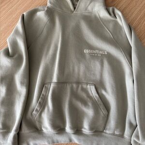 Essentials Light Sage Green/Grey Hoodie
